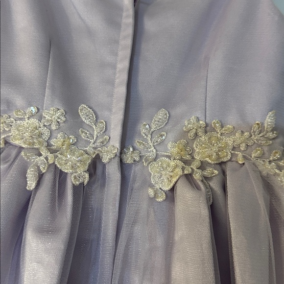 Lavender Embroidered Kids pageant dress - Picture 5 of 6